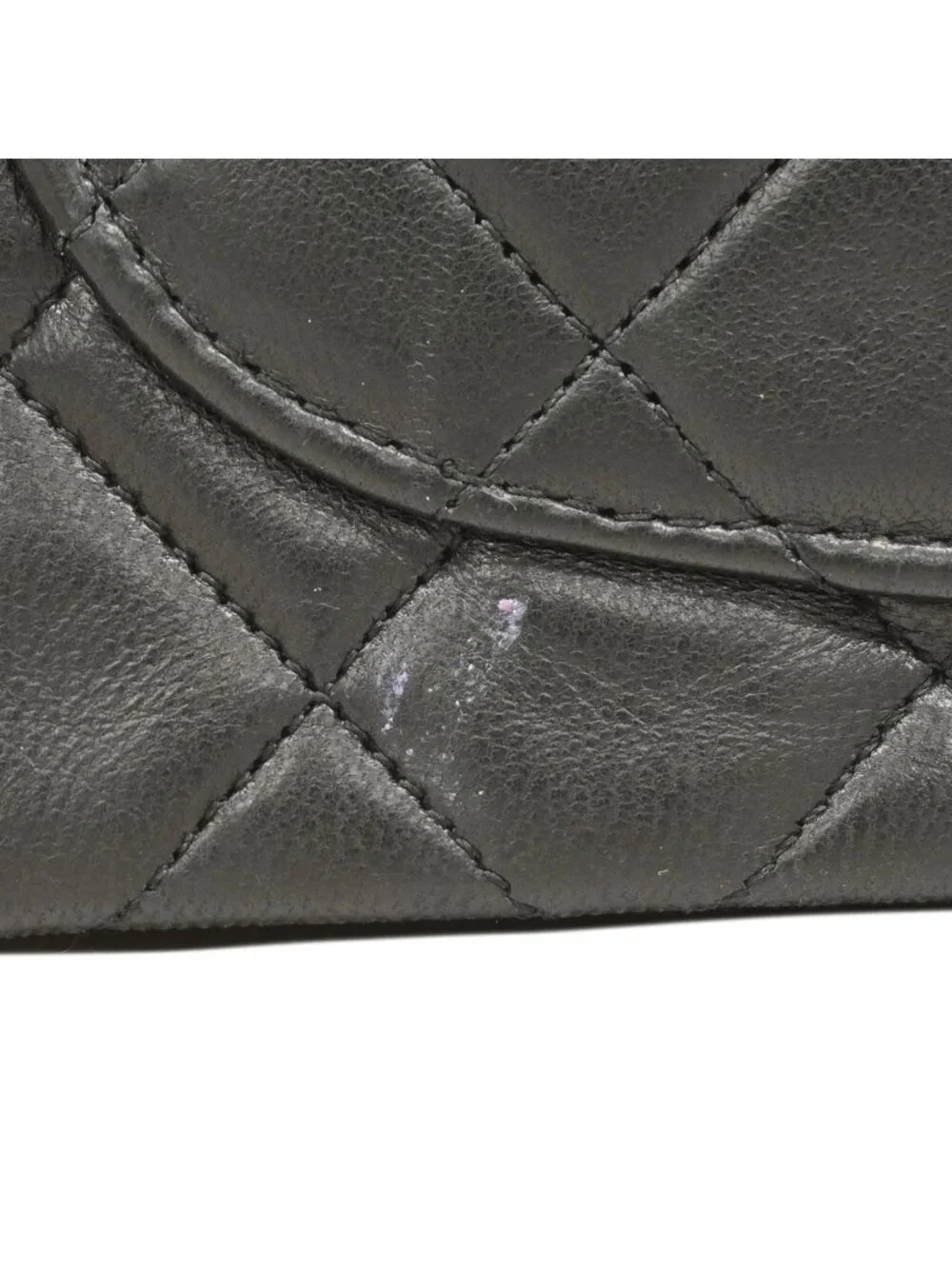 Chanel Shoulder Bag Quilted Lambskin Black Gold